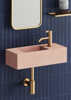 Kast+Fox+A3+basin+-+Blush+w.+Alto+Brushed+Brass+and+Blush+Mono+Tap+1x1+2500